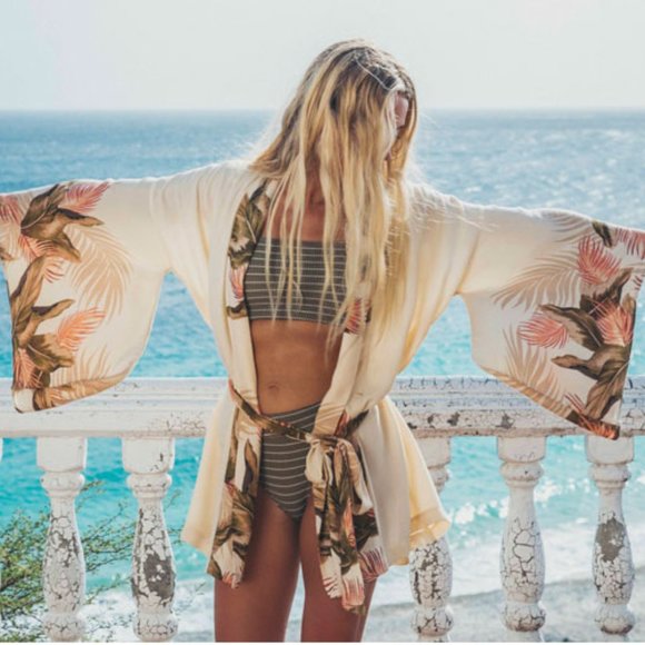 Billabong Striped Green High Waisted Bikini Set - Picture 10 of 15